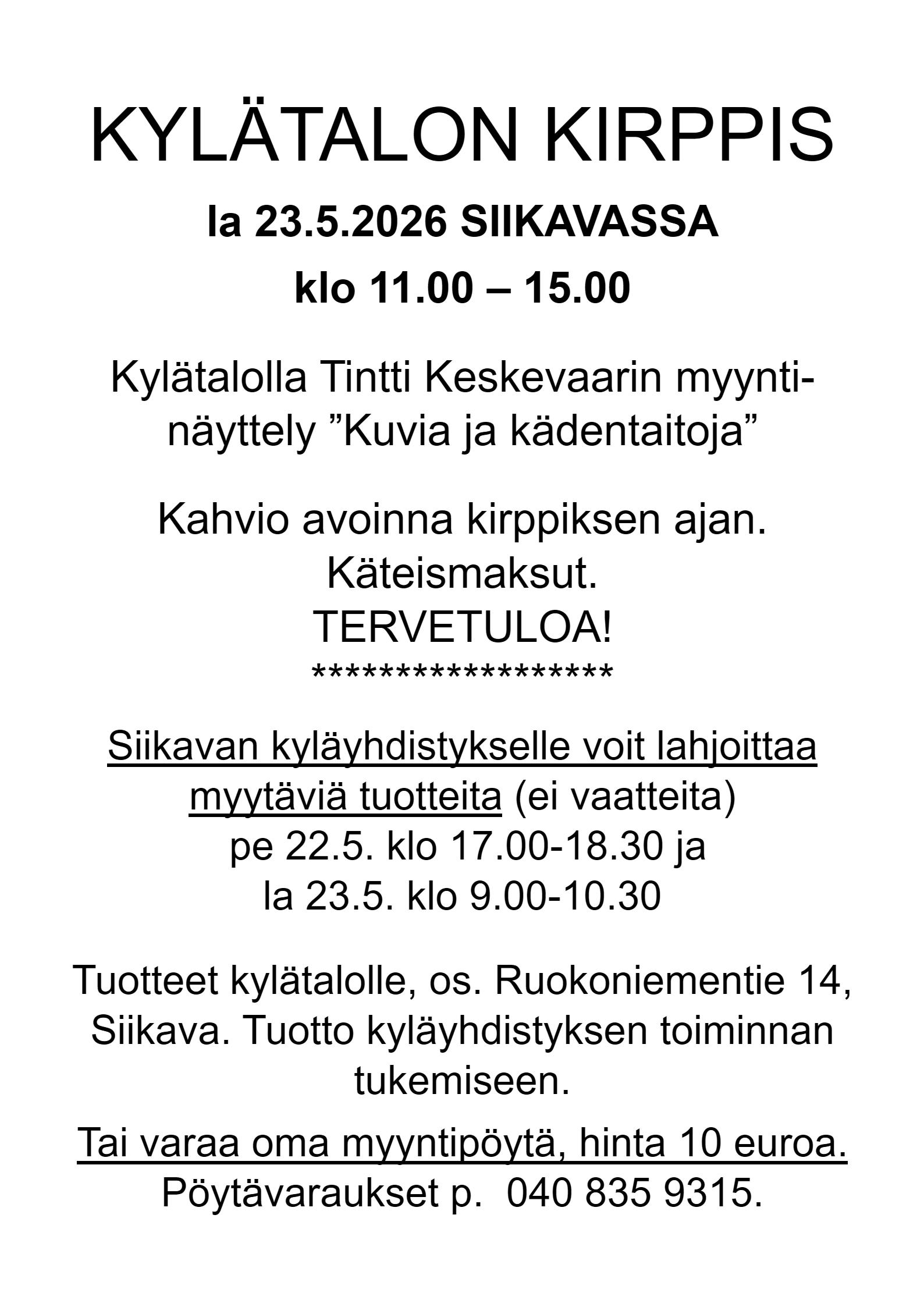 Kylätalon kirppis