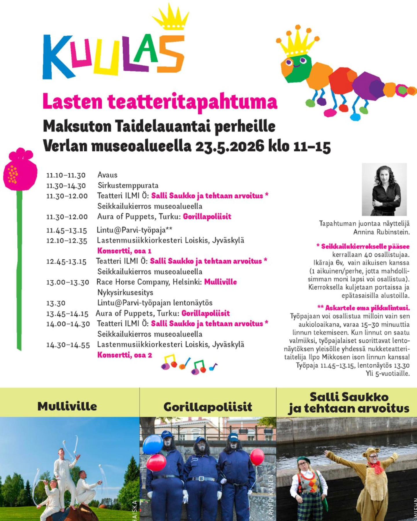 Maksuton perheiden Taidelauantai Verlassa
